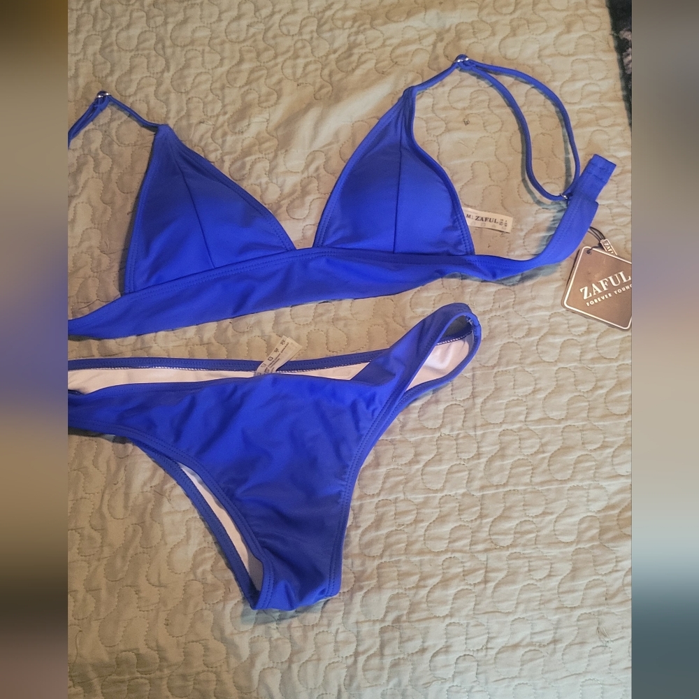 Zaful Bold Blue Bikini Set